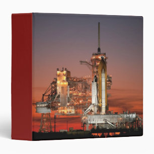 Red Sky for Space Shuttle Atlantis Launch 3 Ring Binder