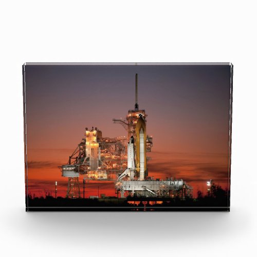 Red Sky for Space Shuttle Atlantis Launch Acrylic Award