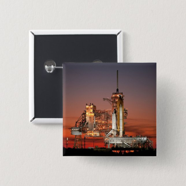 Red Sky for Space Shuttle Atlantis Launch Button (Front & Back)