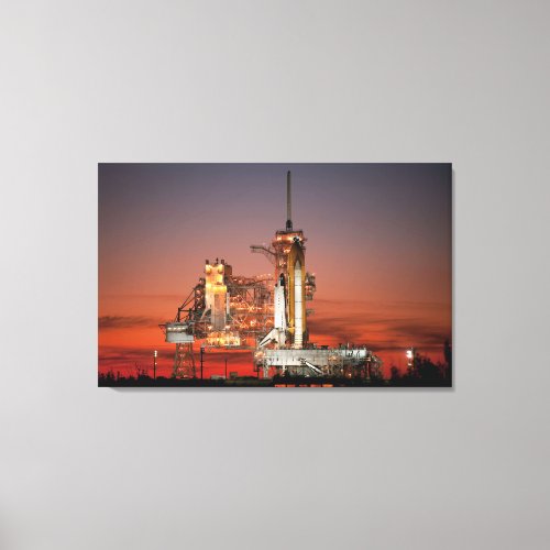 Red Sky for Space Shuttle Atlantis Launch Canvas Print