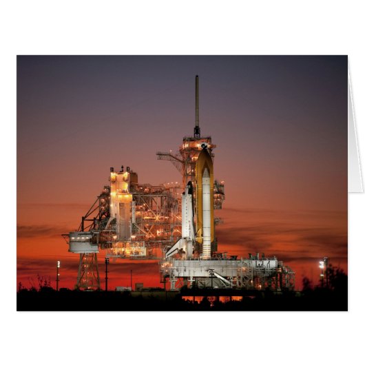 Red Sky for Space Shuttle Atlantis Launch Cards (Front Horizontal)