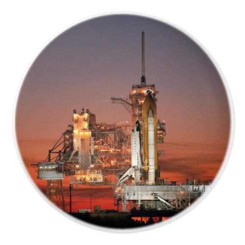 Red Sky for Space Shuttle Atlantis Launch Ceramic Knob