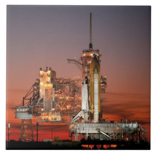Red Sky for Space Shuttle Atlantis Launch Ceramic Tile