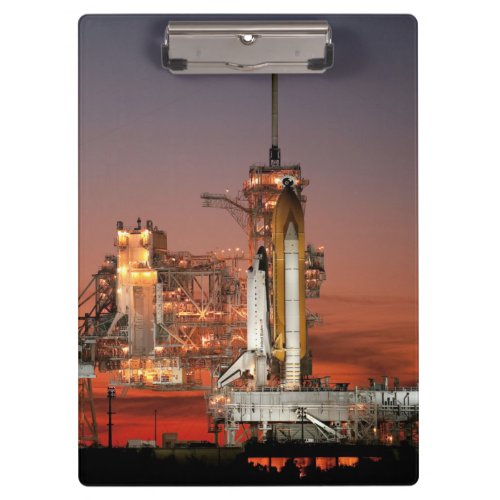 Red Sky for Space Shuttle Atlantis Launch Clipboard