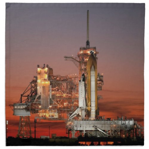 Red Sky for Space Shuttle Atlantis Launch Cloth Napkin