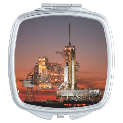 Red Sky for Space Shuttle Atlantis Launch Compact Mirror