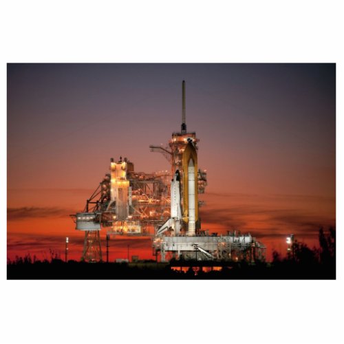 Red Sky for Space Shuttle Atlantis Launch Cutout