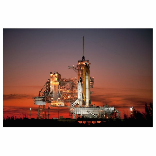 Red Sky for Space Shuttle Atlantis Launch Cutout (Front)