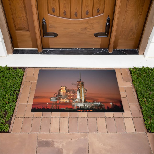 Red Sky for Space Shuttle Atlantis Launch Doormat (Outdoor)