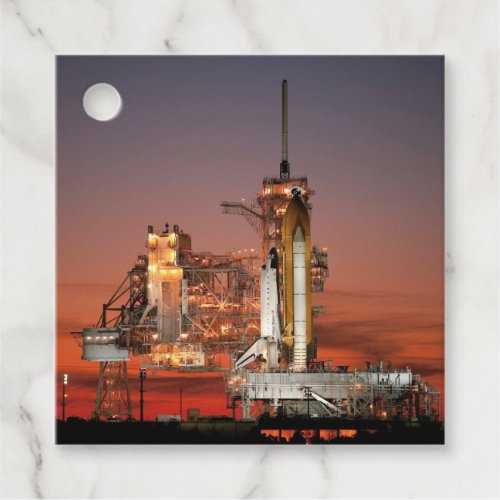 Red Sky for Space Shuttle Atlantis Launch Favor Tags