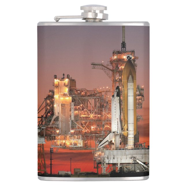 Red Sky for Space Shuttle Atlantis Launch Flask (Front)