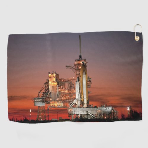 Red Sky for Space Shuttle Atlantis Launch Golf Towel