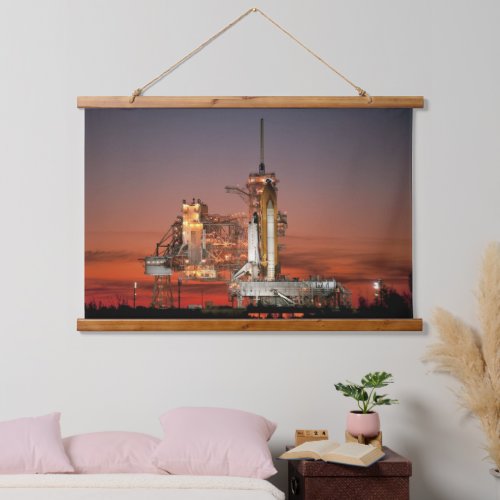 Red Sky for Space Shuttle Atlantis Launch Hanging Tapestry