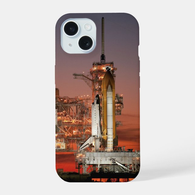 Red Sky for Space Shuttle Atlantis Launch Iphone Case (Back)