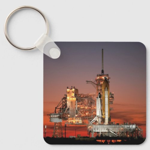 Red Sky for Space Shuttle Atlantis Launch Keychain