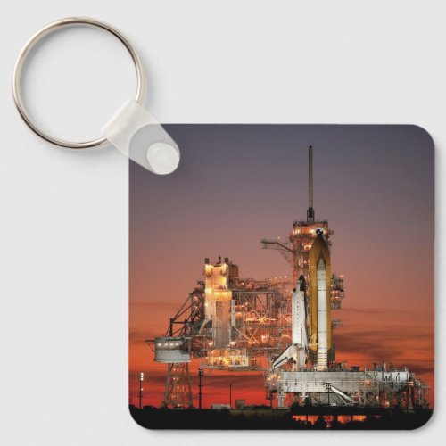 Red Sky for Space Shuttle Atlantis Launch Keychain