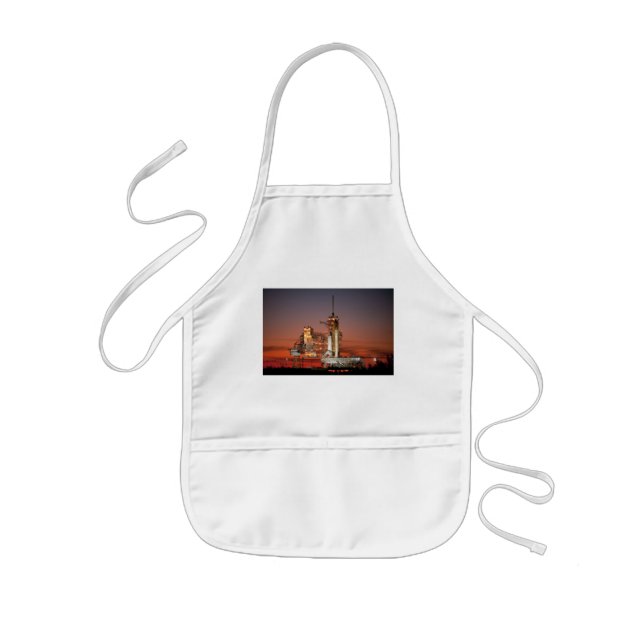 Red Sky for Space Shuttle Atlantis Launch Kids' Apron (Front)