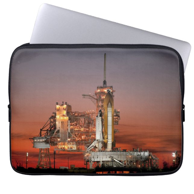 Red Sky for Space Shuttle Atlantis Launch Laptop Sleeve (Front)