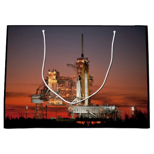 Red Sky for Space Shuttle Atlantis Launch Large Gift Bag