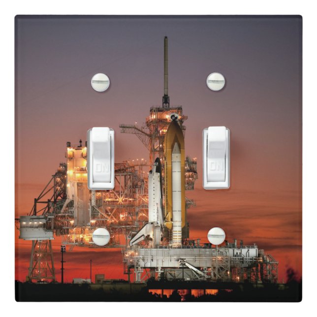 Red Sky for Space Shuttle Atlantis Launch Light Switch Cover (In Situ)