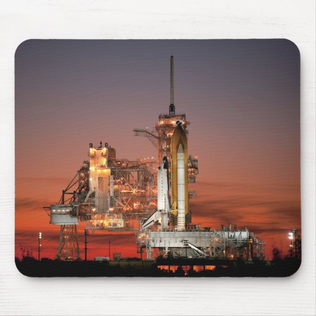 Red Sky for Space Shuttle Atlantis Launch Mouse Pad (Front)