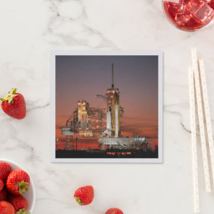 Red Sky for Space Shuttle Atlantis Launch Napkins
