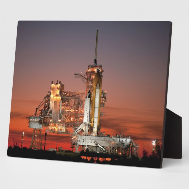 Red Sky for Space Shuttle Atlantis Launch Plaque (Side)