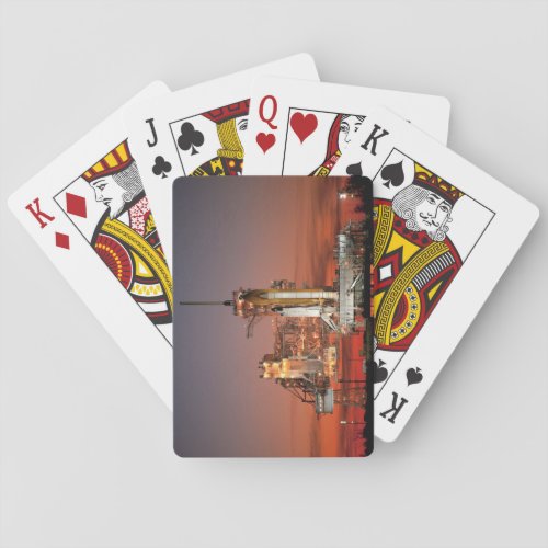 Red Sky for Space Shuttle Atlantis Launch Playing Cards