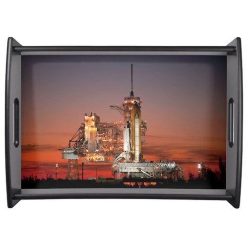 Red Sky for Space Shuttle Atlantis Launch Serving Tray