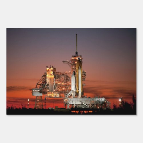 Red Sky for Space Shuttle Atlantis Launch Sign
