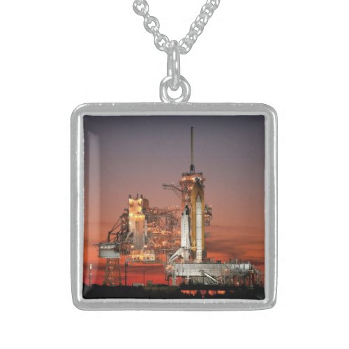 Red Sky for Space Shuttle Atlantis Launch Sterling Silver Necklace