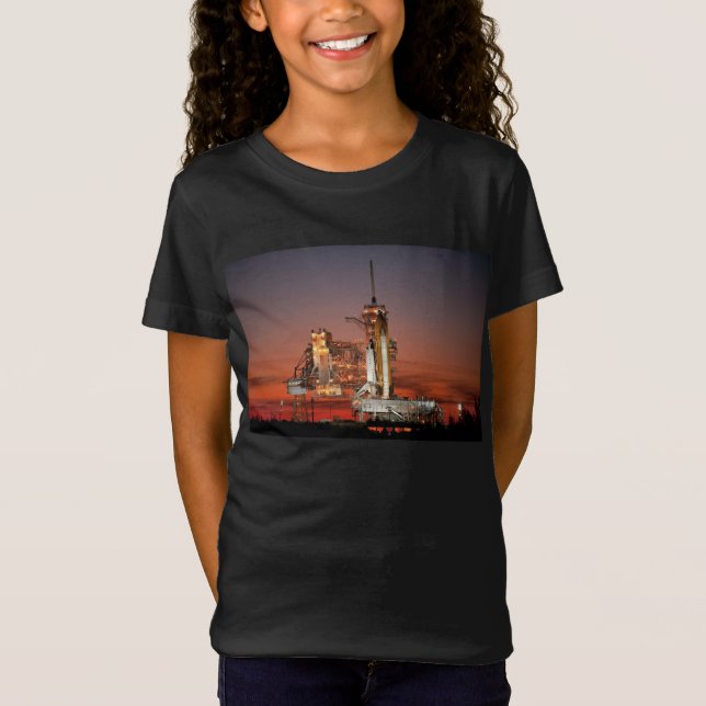 Red Sky for Space Shuttle Atlantis Launch T-Shirt (Front)