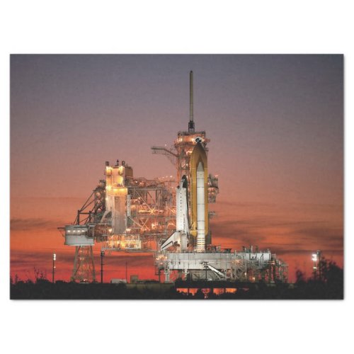 Red Sky for Space Shuttle Atlantis Launch Tissue Paper