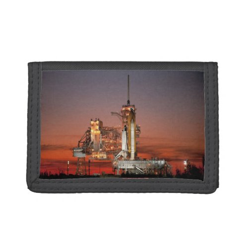 Red Sky for Space Shuttle Atlantis Launch Trifold Wallet