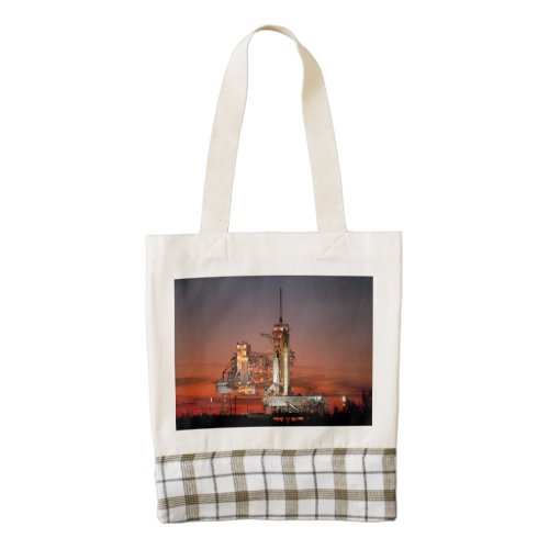 Red Sky for Space Shuttle Atlantis Launch Zazzle HEART Tote Bag