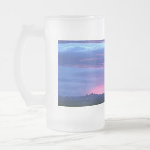 Red Sky - Frosted Glass Beer Mug