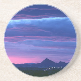 Red Sky - Stone Coaster