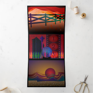Red Sky Trifold Card