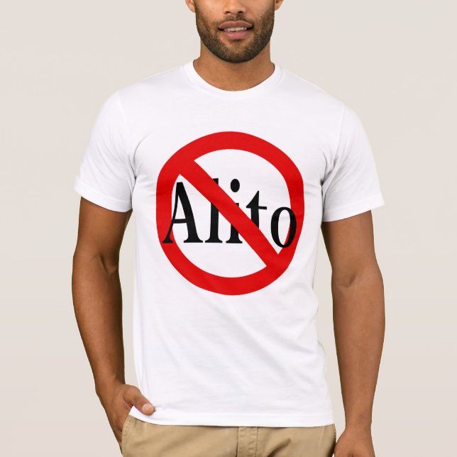 Red Slash Through Alito Anti-Alito T-Shirt (Front)