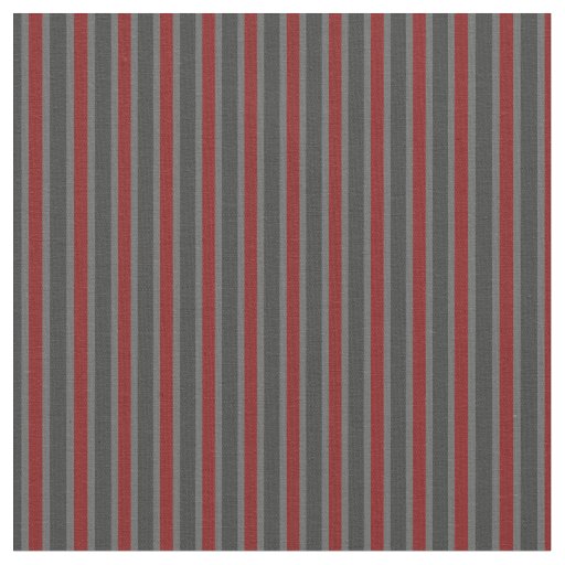 red, slate gray, charcoal vertical stripes fabric