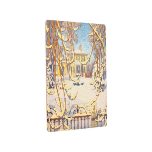 Red Sleigh House, Winter Lawren Harris Metal Print