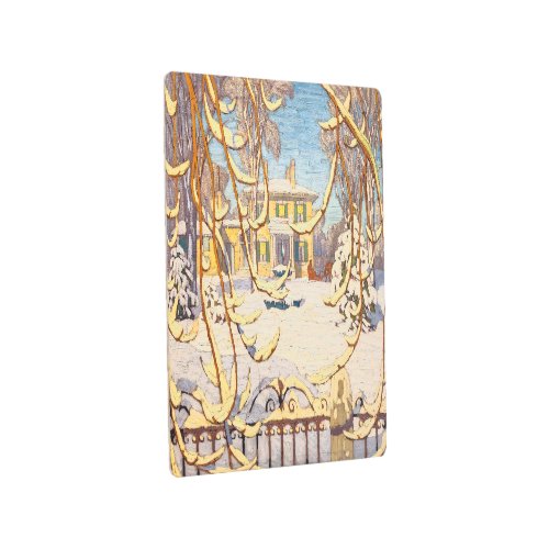 Red Sleigh House Winter  Lawren Harris  Metal Print