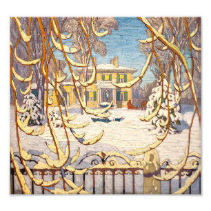Red Sleigh House, Winter Lawren Harris Photo Print