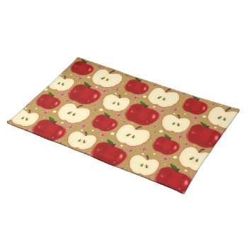 Red Sliced Apples Placemat by saradaboru at Zazzle
