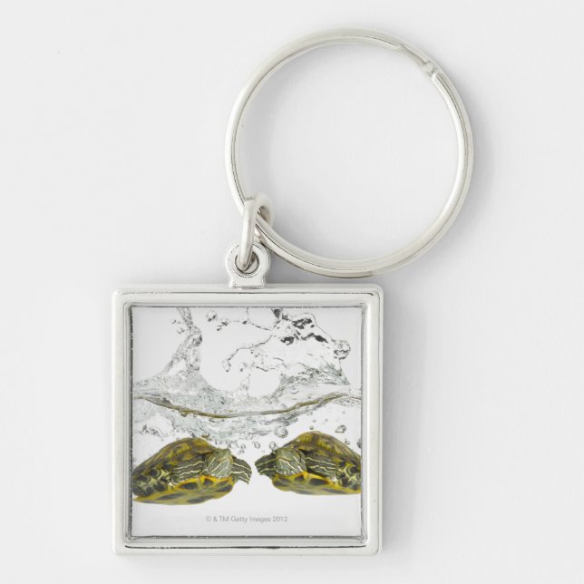 Red slider turtles keychain (Front)