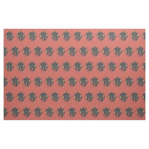 Red Smiling Krampus Switch Fabric
