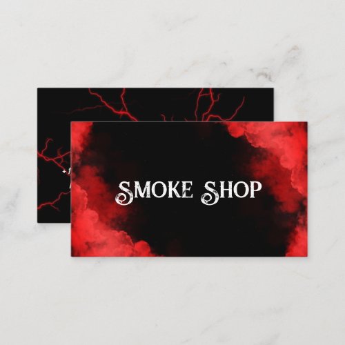 Red Smoke Shop Vape Business Card
