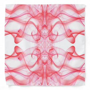 Red Smoke Symmetrical Minimalist Abstract Bandana