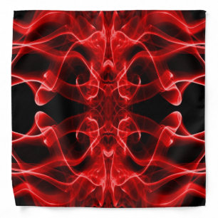 Red Smoke Symmetrical Minimalist Black Bandana