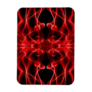 Red Smoke Symmetrical Minimalist Black Magnet